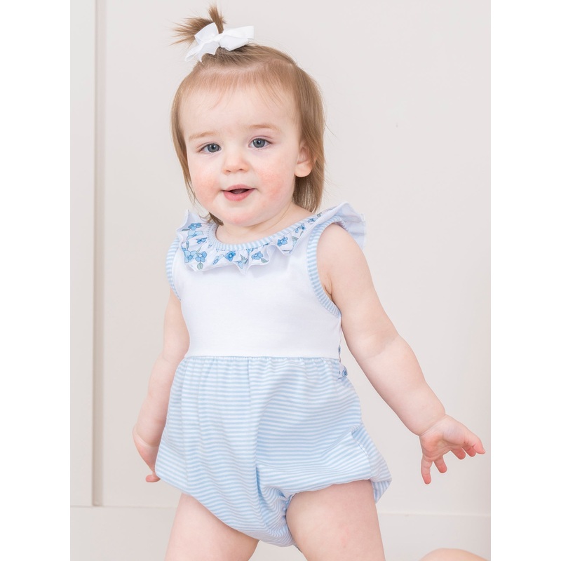 Cornflower Cottage Striped Ruffle Bubble