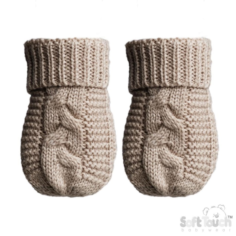 Biscuit Recycled Baby Knit Mittens