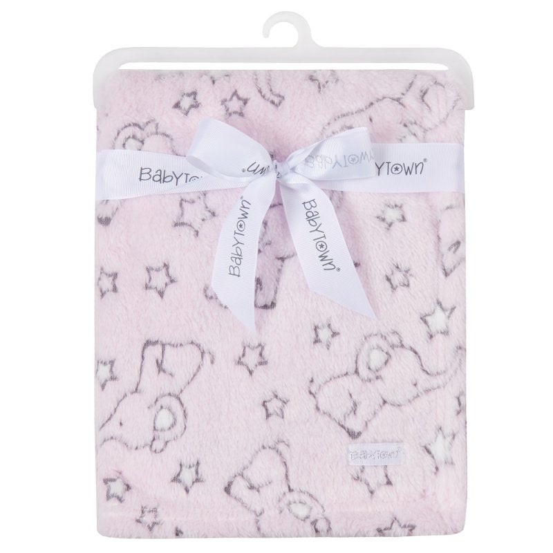 Pink Elephant Baby Blankets