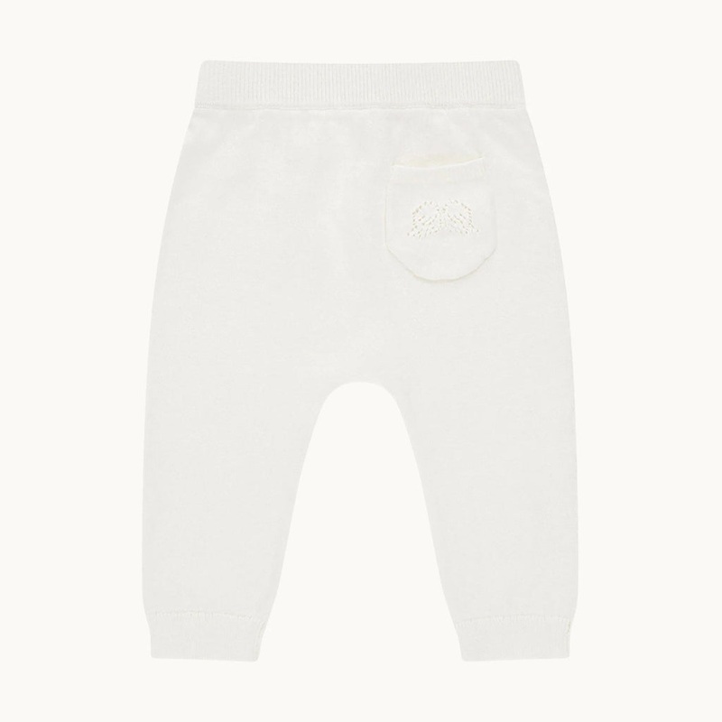 Angel Wing Knitted Baby Trouser Ivory