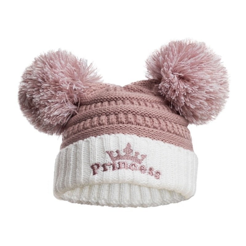 Baby Girl Double Pompom Hat