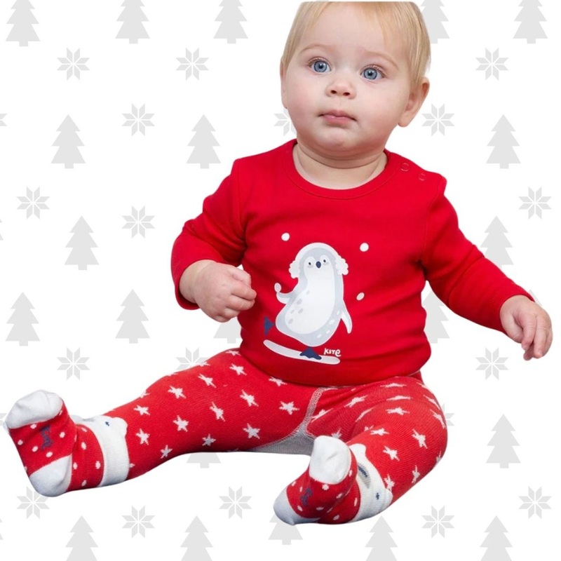 Baby Christmas Outfit, Organic Baby Knit Leggings, Sock And Body Suit