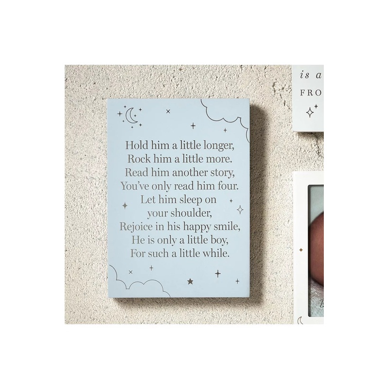 A Little Boy Standing Nursery Plaque